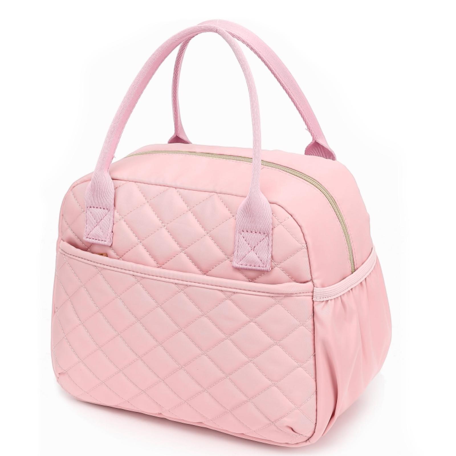 

Insulated, cooled, insulated, leak proof, quilted, reusable lunch tote bag, suitable for work, travel, picnics.zwq