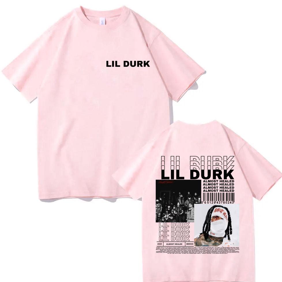 Rapper Lil Durk Music Album Poster Graphic T Shirts Male Hip Hop Vintage Short Sleeve Tshirt Fashion Casual Oversized Tshirts