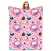 Cartoon Cute G-Gabbys Girl Dollhouse Blankets Plush Vintage Warm Throw Blankets for Chair Covering Sofa Winter