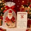 Christmas Hug Santa Claus Ornaments Keepsake Holiday Cards With Bags For Friends Family Kids Adults Women Girls Students