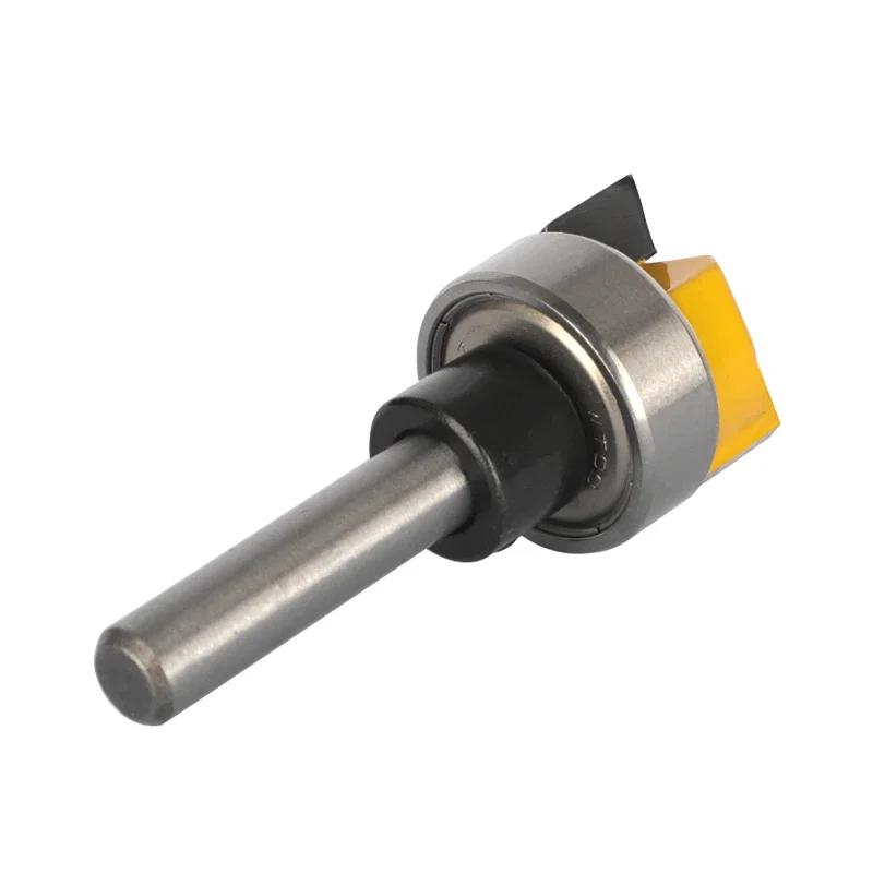 Face Mill Carbide Router Bits - 6MM/6.35MM/8MM/D19.05MM Sizes Woodworking Milling Cutters End Mill for Wood Cutting & Shaping