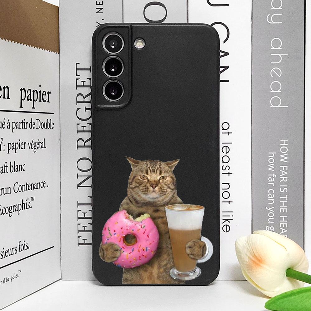 

Funny Abstract Animal Cat Phone Case for Samsung Galaxy S24 S23 S22 S21 S20 Ultra S10 S9 S8 Plus FE Shockproof Soft Cover Fundas Samsung S24