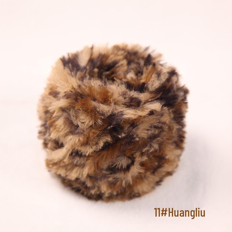 Gradient Dyed Faux Fur Hand-Spun Mink Velvet Yarn – Perfect for DIY Chunky Scarves and Hats
