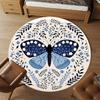 1pc Butterfly Floral Round Chair Mat Office Area Rug - Non-Slip, Floor Mat for Office, Bedroom, Ideal Home Decor Gift P0105085