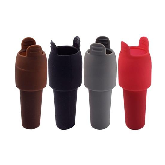 Yousheng 4Pcs Silicone Wine Stopper with Handle Leak-proof Food Grade Universal Beer Champagne Glass Bottle Sealer Sealing Cover Kitchen Supplies