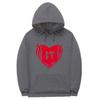 Unisex Oversized Hooded Sweatshirt With Printed Design Ribbed Hem Loose Fit Long Sleeve Cotton Pullover Winter