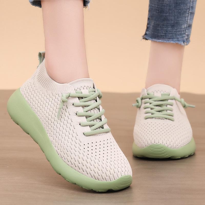 Shoes Women's Shoes Versatile Casual Shoes Men and Women Same Couple Sneakers Soft Soles Not Tired Feet Flying Weaving Single Shoes Jogging Shoes
