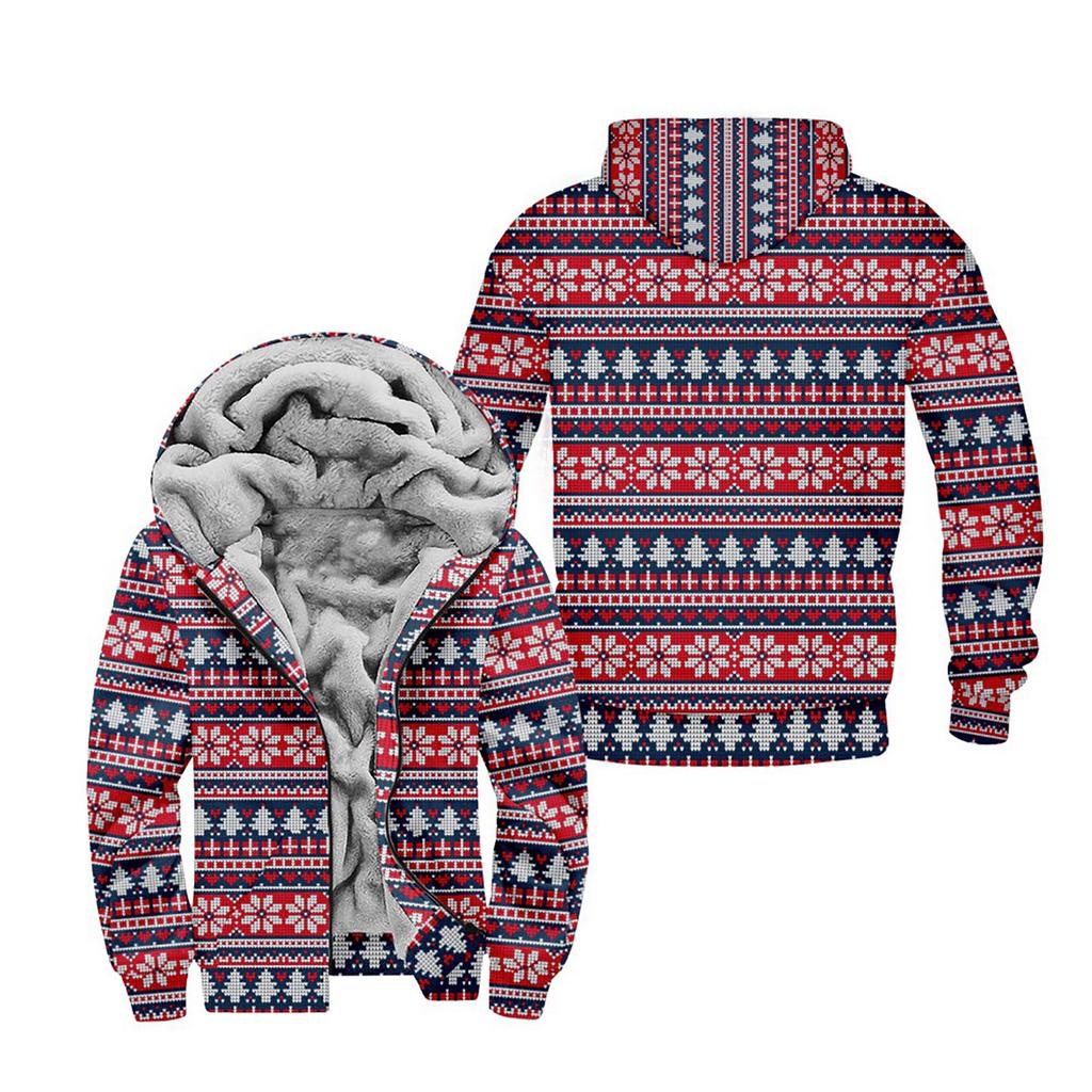 Pánský personalizovaný ležérní svetr s dlouhým rukávem na zip, hustý bavlněný oblek zimní