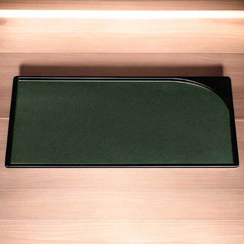 42cm Tray with Green Pearl Bishamonten Lacquerware Made in Japan J-kitchens Sleeve-Shaped (Tray) Lacquer, Non-Slip, (ABS Resin),