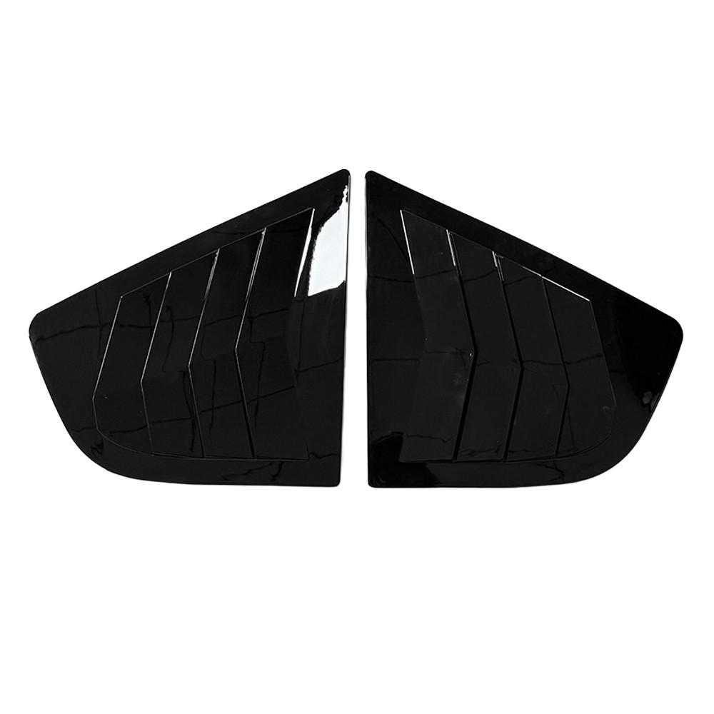 

PAIR For 2009-2013 Honda Fit Jazz Car Rear Window Louver Shutter Cover Scoop Side Vent Trim Windshield Cover ABS Carbon/Black Gloss Black
