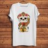 Mexican Style Lucky Cat Neko Funny Unisexeki  Meow TshirtCasual Short Sleeve White T Shirt UnisexNocracking Breathable Print
