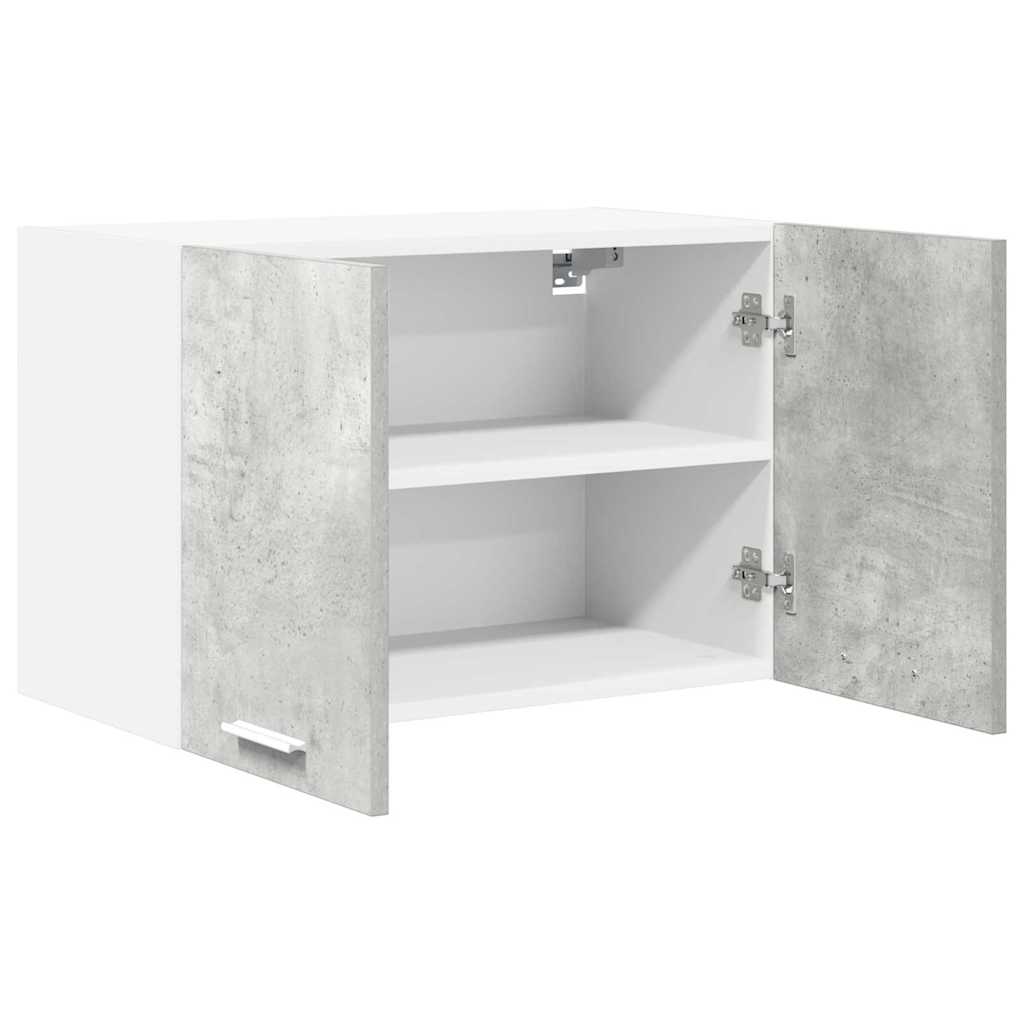 Wall Mounted Cabinet with Door 2 pcs Concrete Grey and White 60 x 31 x 40 cm