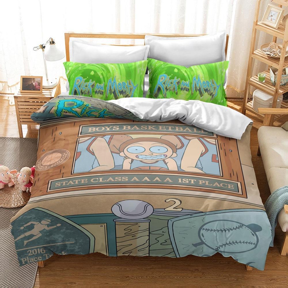 Bedding Kit Rick Morty Ii Series Size Three-Piece Quilt Cover