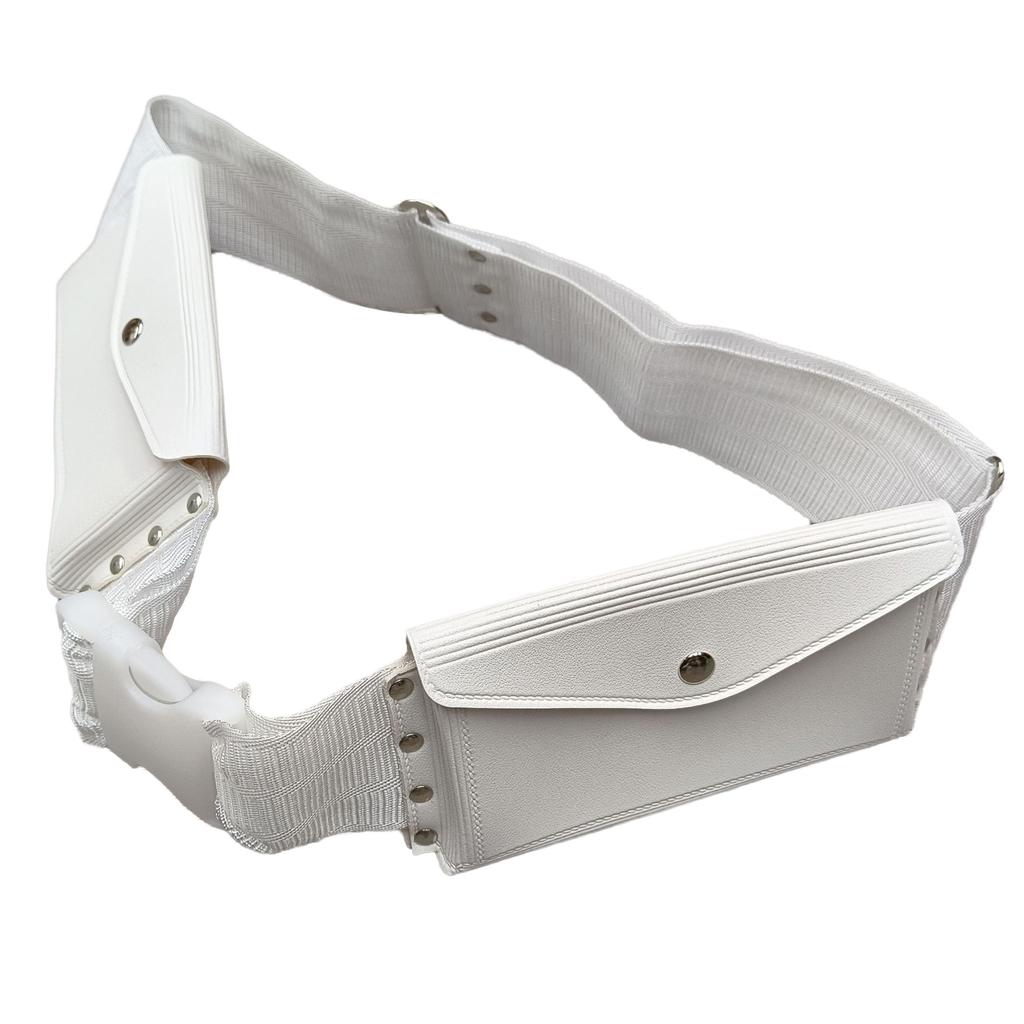 Studded Waist Belts for Jeans Pants Stretchy Wide Belt Girdle Arab Fanny Pack White Belt Bag for Cowboy Girdle