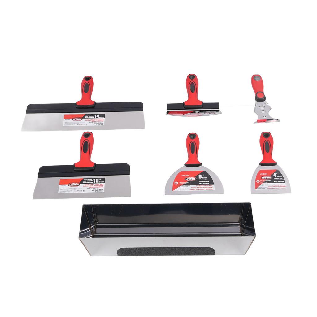 Spachtelset Edelstahl Handspachtel 14 Zoll Mörtelwanne für Trockenbau Reparatur Endbearbeitung