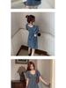 2025 Summer Women's Lace Denim Short Dress - Age-Reducing Design, Slimming Tummy Control, Thin Style