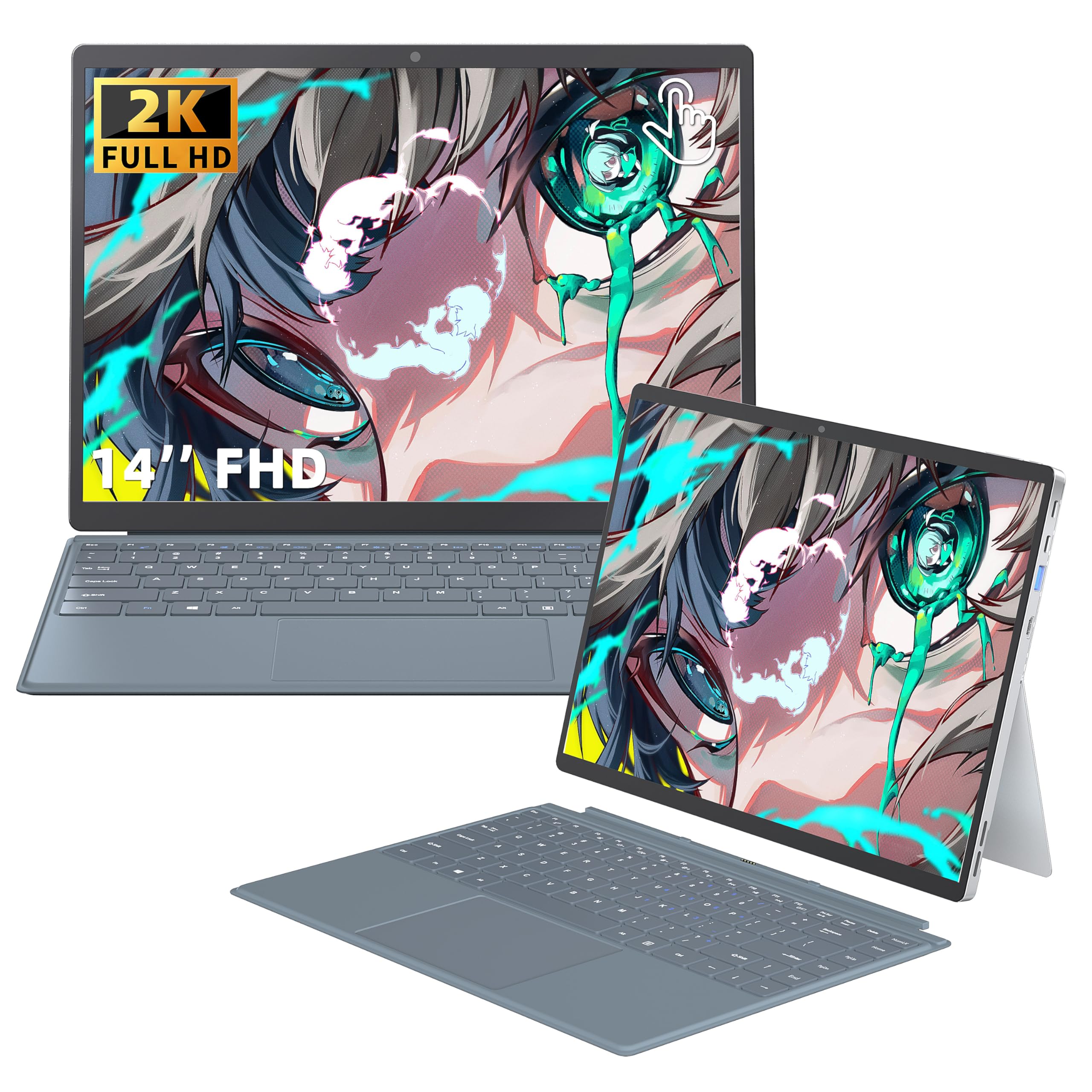 

Laptop 11 Office 2K IPS FHD Touch Display 12th Generation Alder Lake N95 CPU to 16GB 960GB NVMe Portable 2-in-1 [Win Pro/MS 2019] 14-inch (1920x1200)