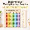 *Interactive Inspired Multiplication Table Wooden Board Set — Natural Wood Learning Boards For Math Class & Back-To-School Gifts