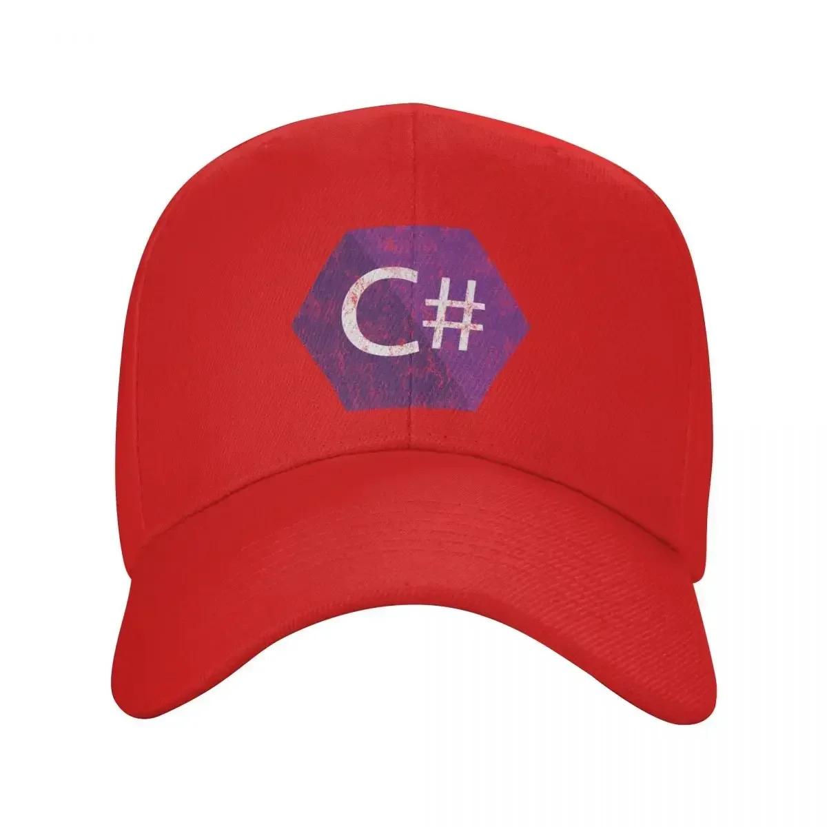 Vintage C# C Sharp Programmer Baseball Cap Big Size Hat Funny Hat Women Hats Men s