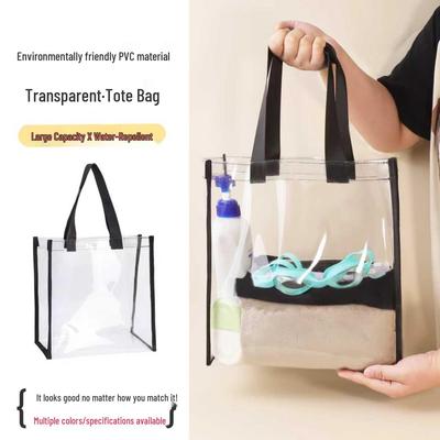 Borsa Tote Trasparente in PVC ad Alta Capacità per Shopping e Regali