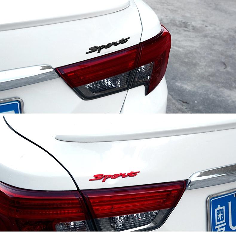 Auto dreidimensionale Sportversion Autoaufkleber Sport Englisch Metallaufkleber Kotflügel Seitenetikett Zieraufkleber Heckklappenetikett Modifikation
