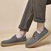 Frosted cowhide leather casual board shoes one pedal large size sports shoes men's shoes casual leather shoes men's