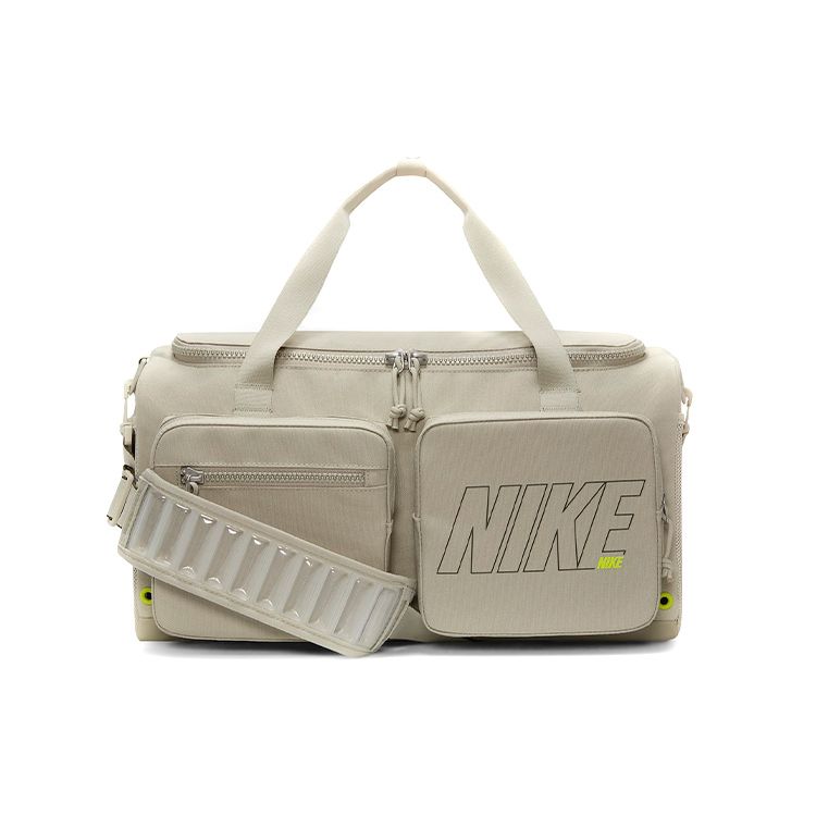 

Nike Utility Letter Logo Print Large Capacity Air Cushion Shoulder Bag Training Bag Camping Bag Tote Bag Fabric Gym Bag Regular Unisex Bags DO6612-230 Light Beige