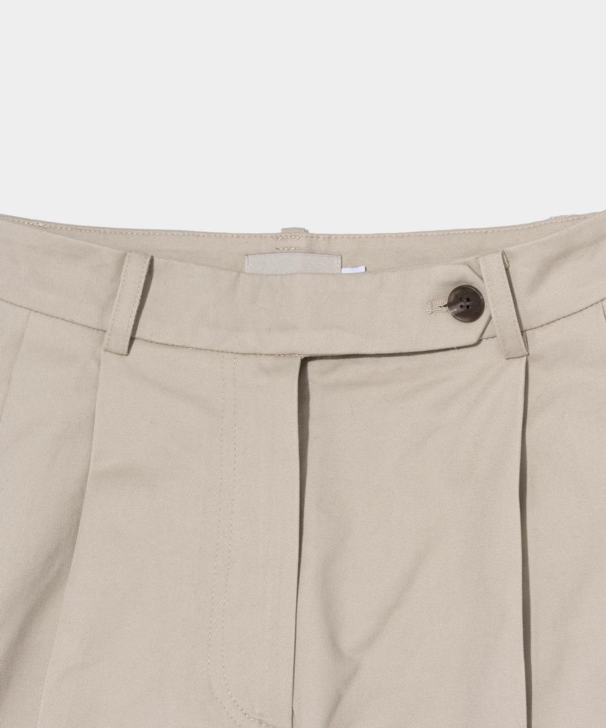 CARGOBROS FOR WOMAN Relaxed Cotton Twill Pants (Beige)