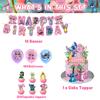 32 Stück Rosa Lilo und Stitch Motto-Party-Dekoration Enthält Banner Ballon Kuchenaufsatz