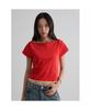 8SECONDS Cool Touch) Short Sleeve Boat Neck Short Sleeve T-Shirt Red