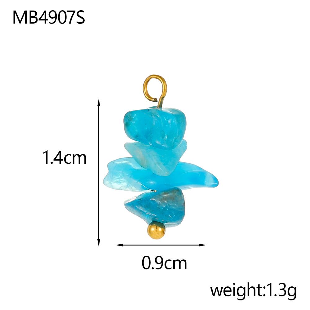 CARLIDANA Rainbow Color Beaded Charm Natural Stone Pendant Beads with Nine Needle Pin for Necklace Earrings DIY Jewelry Making