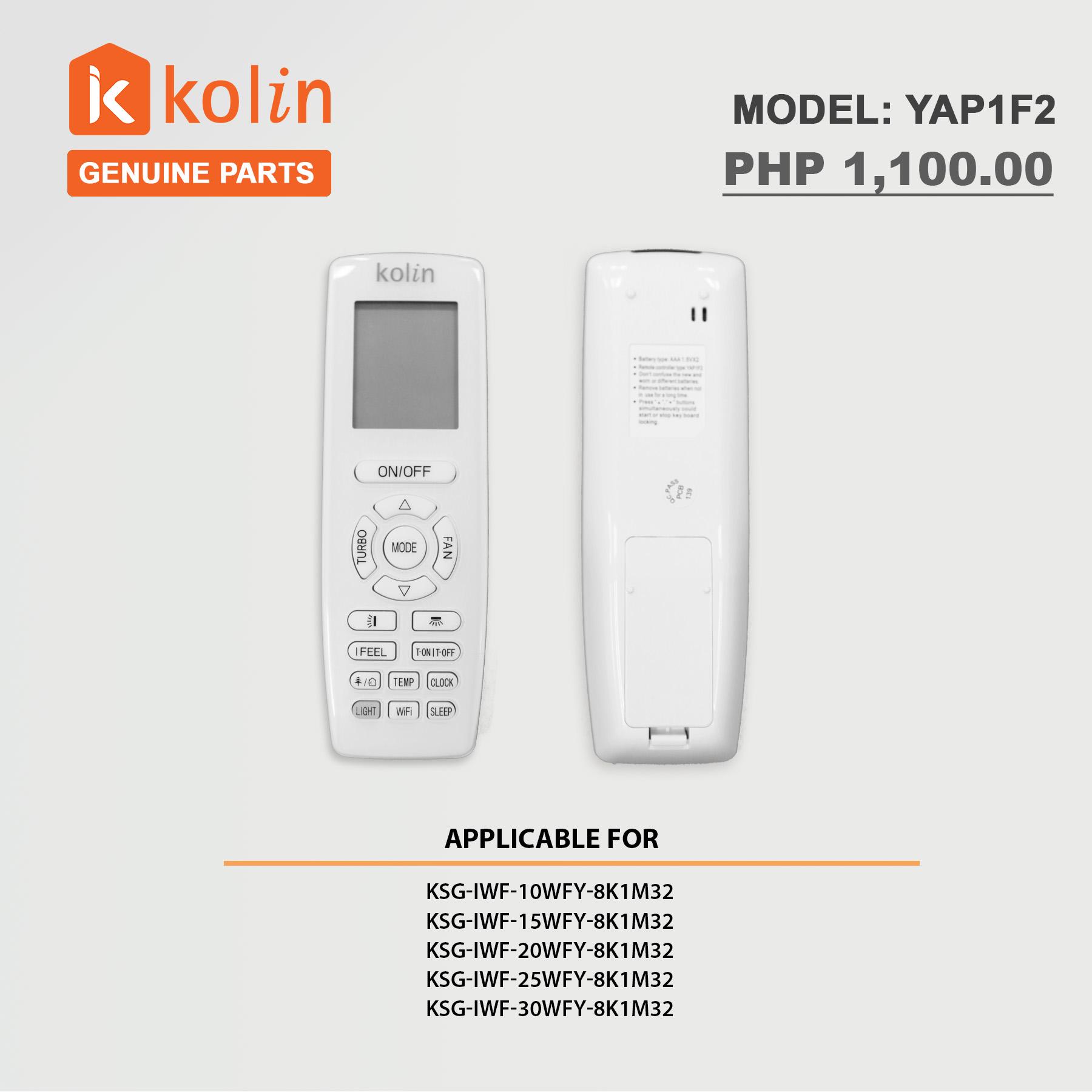 YAP1F2 - KOLIN REMOTE CONTROL