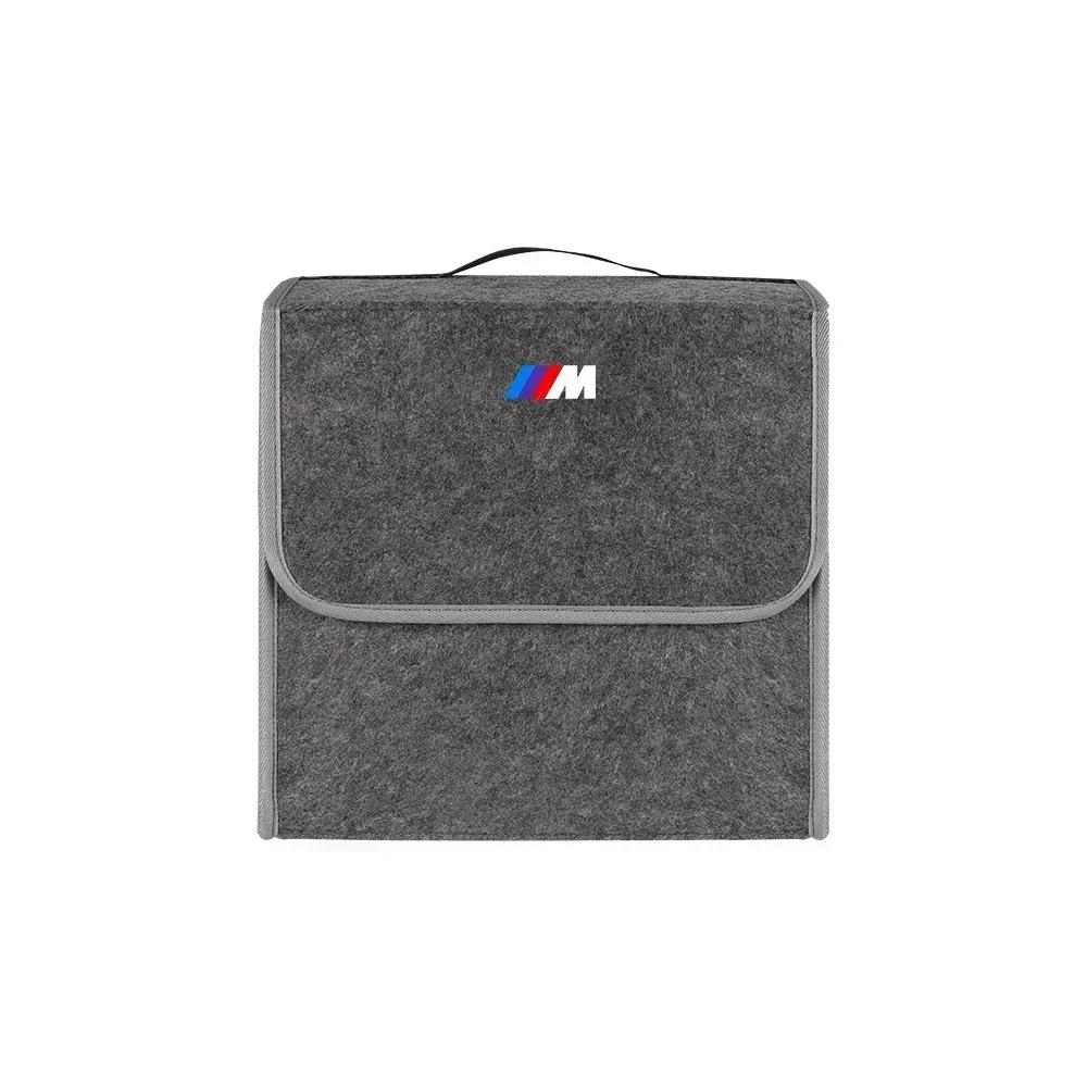 Geantă de depozitare pentru portbagajul mașinii Cutie de camping din piele Pliabilă Organizator cu embleme auto Accesorii pentru BMW M Performance E36 E60 E90 E46 M5