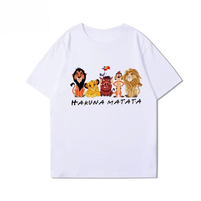 The Lion King Simba Anime Peripheral Short Sleeve ParentChild Summer American Versatile Casual Loose TShirt Top
