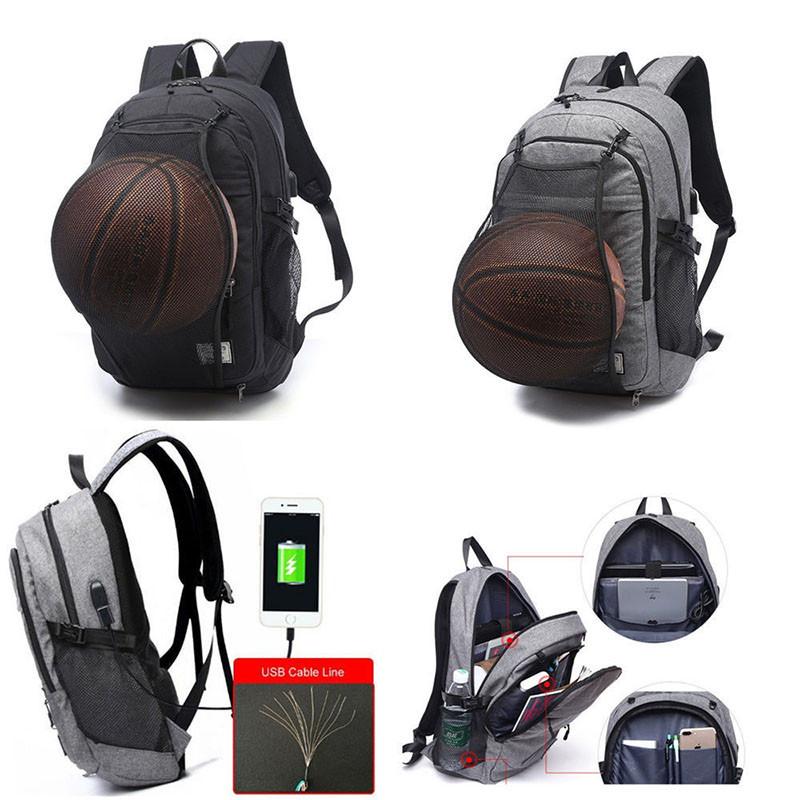 Versatile Men's Backpack Travel Hiking School Bag Rucksack With Usb Port For 15.6" Laptop