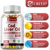 Wild Icelandic Cod Liver Oil Capsules, Rich In Omega Extract, 1000 Mg Per Serving, Support Heart, Joint, and Brain Health.