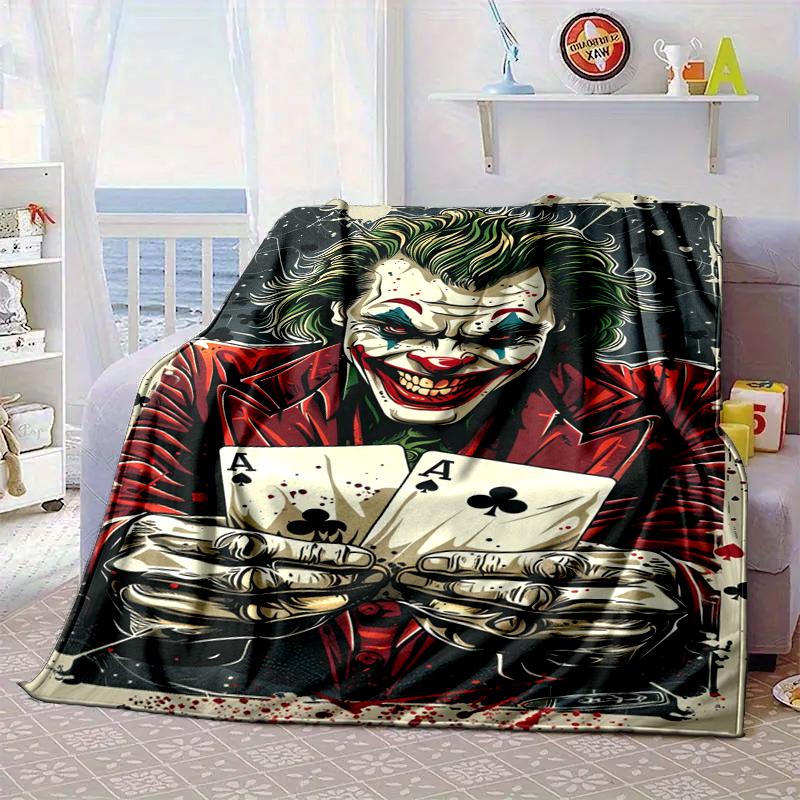 Coole Clowns-Muster-Decke Flanell-Decke für Bett, Sofa, Camping, Wandern, Picknick-Zubehör, Geschenk für Familie, Fan-Geschenke