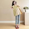 2026 Summer Stylish Maternity Loose Split Top with Round Neck