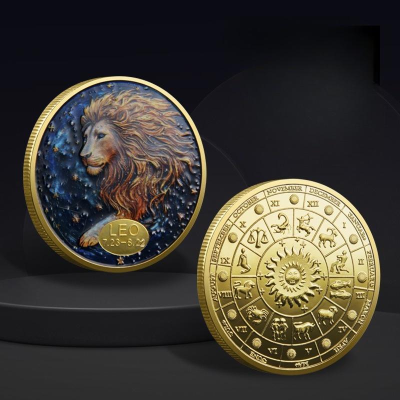 Pamětní mince Dvanácti souhvězdí, Kovové barevné pamětní medaile pro zahraniční obchod, Sběratelské mince souhvězdí