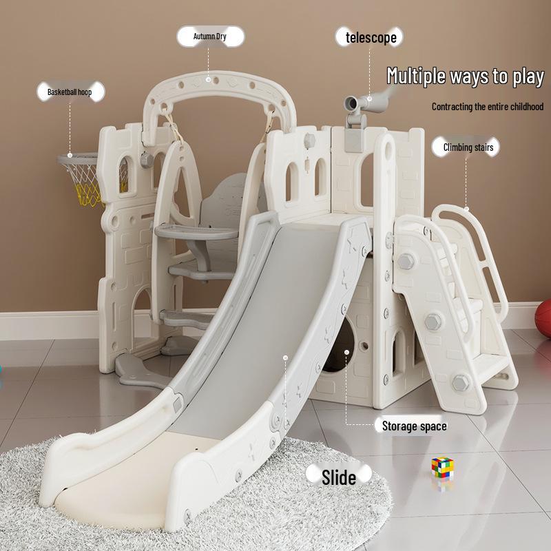 Extra Large Foldable Indoor Slide and Swing Set for Kids