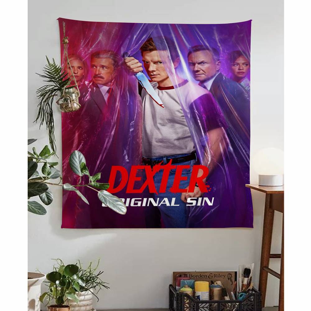 DDexter Michael CHall Classic TV Cartoon Tapestry Art Science Fiction Room Home Decor Wall Hanging Sheets