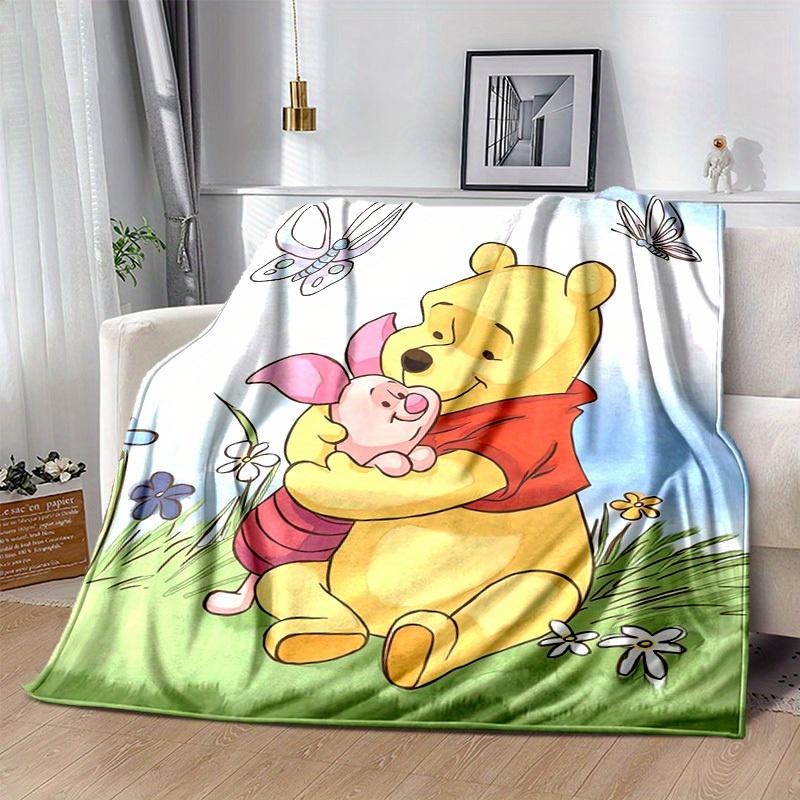 1pc,Winnie the Pooh and Piglet Blanket Cute Cartoon Throw for Home Decor, Couch Cover, Outdoor Use, Travel