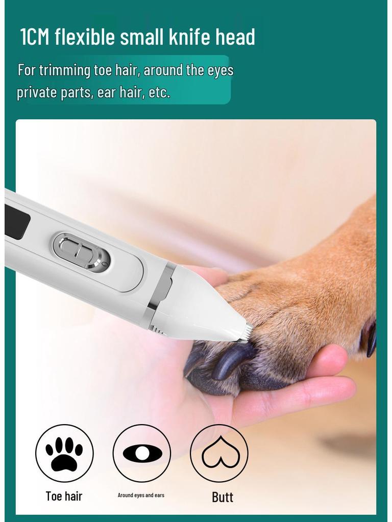 Digital Display Pet Nail Grinder & 4-in-1 Electric Shaver with USB Charging