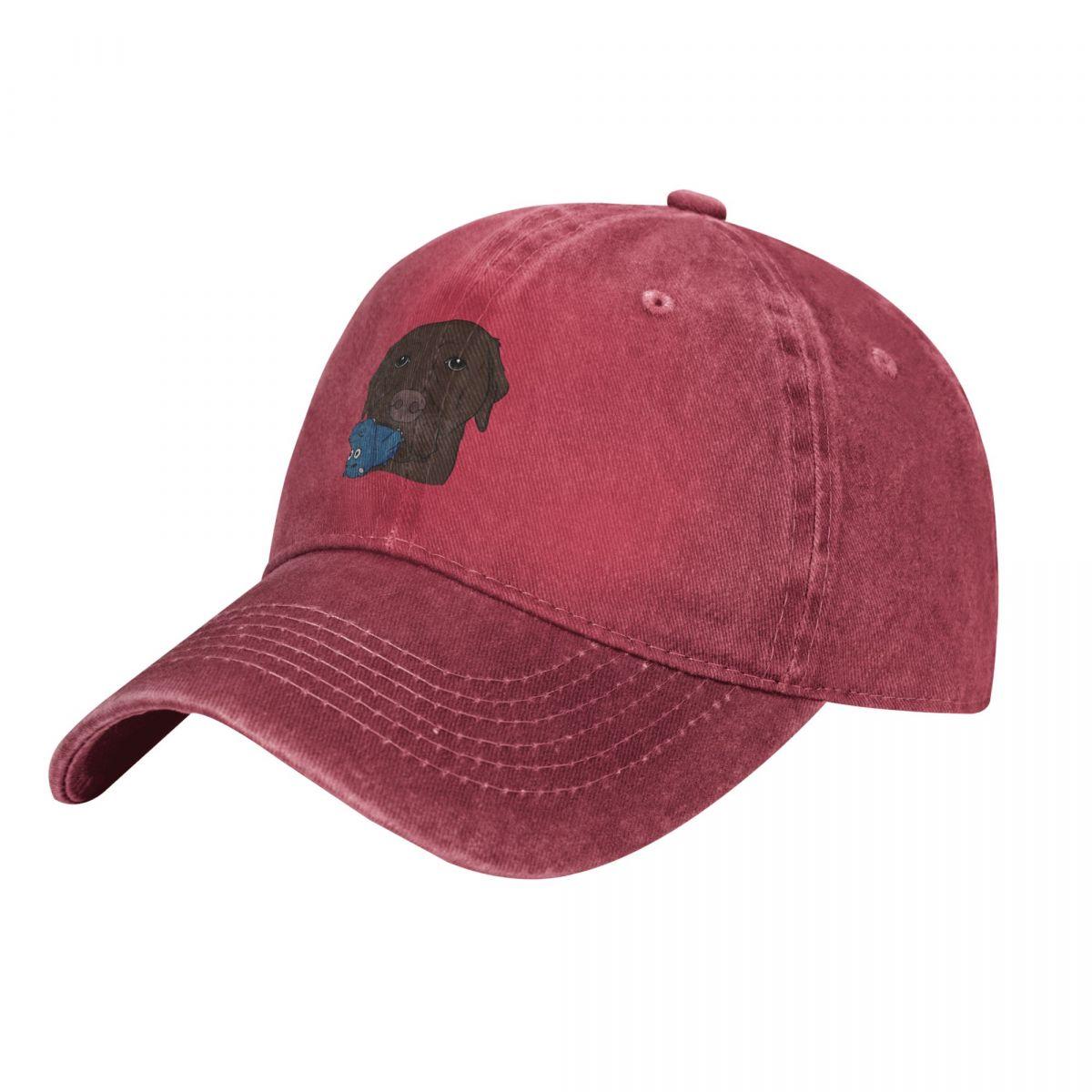 

Chocolate Lab with Hippo Toy Cowboy Hat summer hat Custom Cap Women s Beach Outlet 2024 Men s