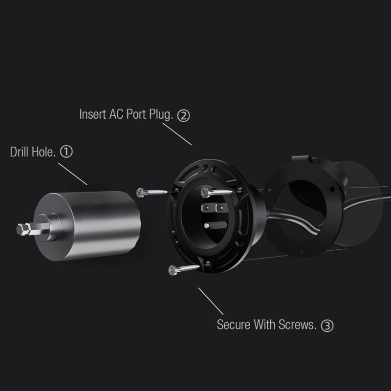 20A 125V AC Power Inlet Port 5 in 1 Functionality and Waterproof Design for Golf Carts Trucks Boats