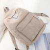 Adjustable Shoulder Strap Solid Color Personalized Fleece College Style Lightweight Casual Backpack