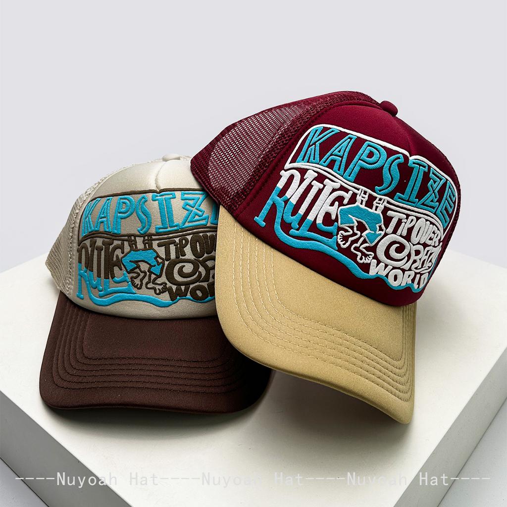 Baseball Letterings Alphabet Printed Color Contrast Blocking Style American Women Men For Neutral Gender Fresh Caps Peaked Hats Breathable