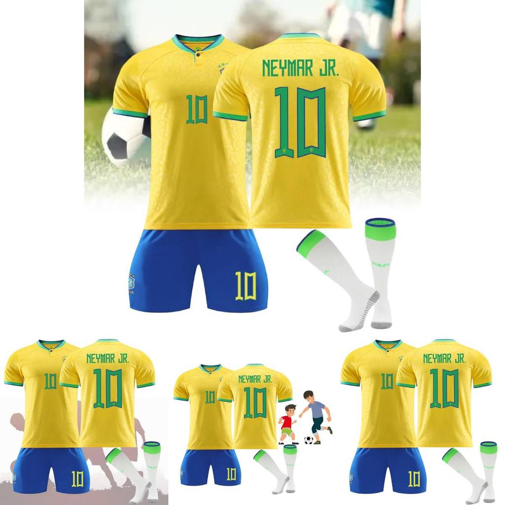 High-quality 2223 Brazil Football Uniform Set For Adults And Kids Outdoor Fitness And Sports
