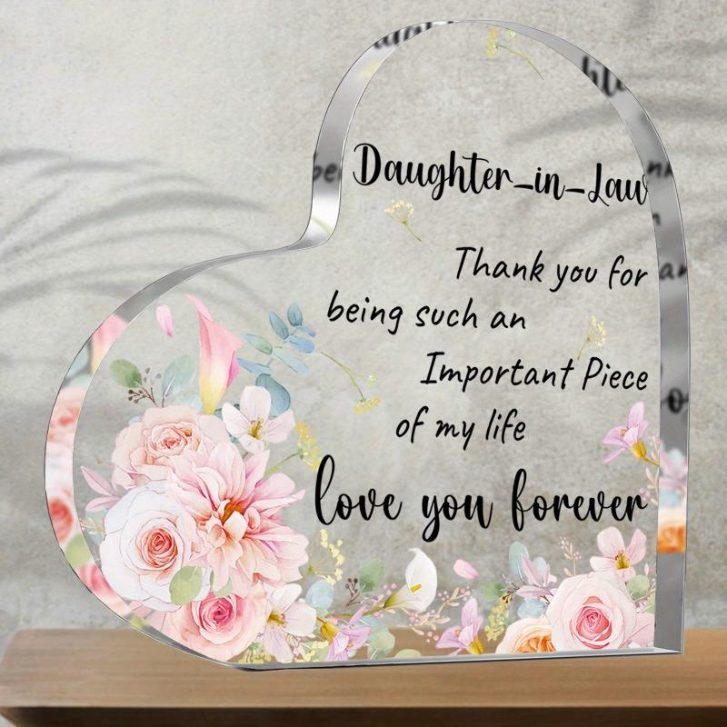 

2D Flat Acrylic Plaque for Daughter-in-Law, Thank You Gift, Suitable for wall decoration, porch, room, villa, accents Home, Hallway, or Workplace - Ru 10*10CM