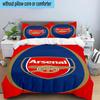 FC Arsenal Wappen 3-teiliges Bettwäscheset 2D-Druck (Enthält 1 Bettbezug + 2 Kissenbezüge Ohne Füllung), Schlafzimmerdekoration, Ventilatorgeschenk